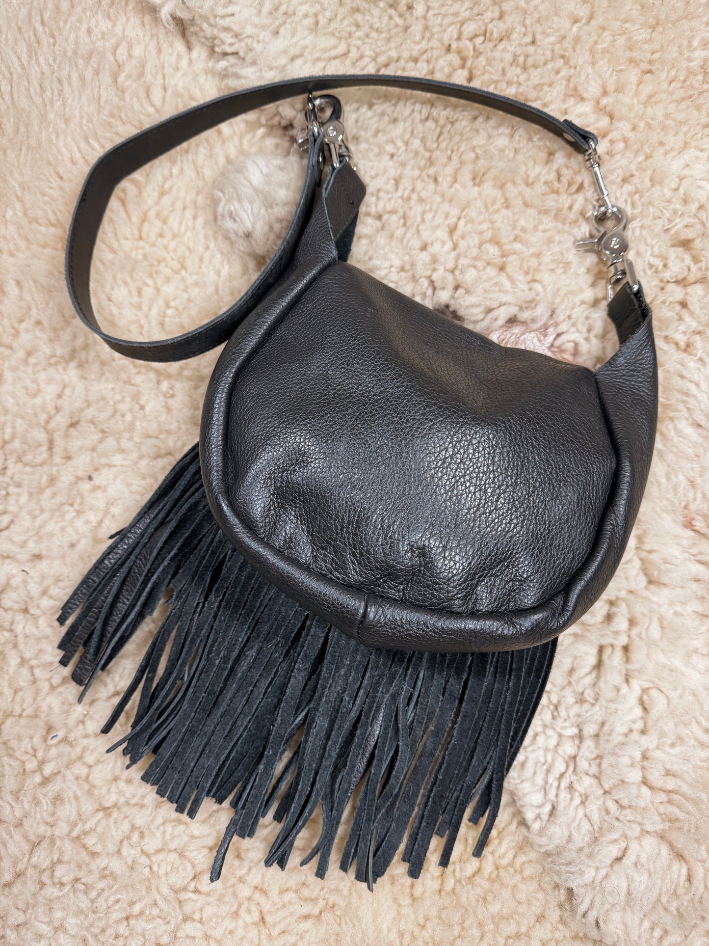 Silver Stitch Harley Fringe Mini Bag