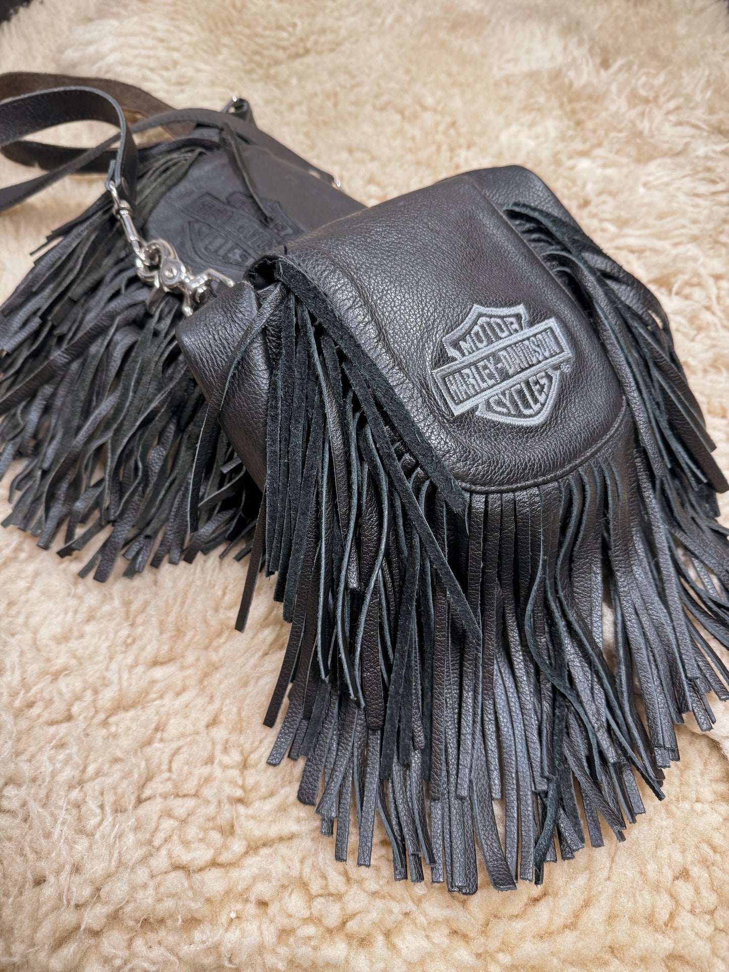 Silver Stitch Harley Fringe Mini Bag