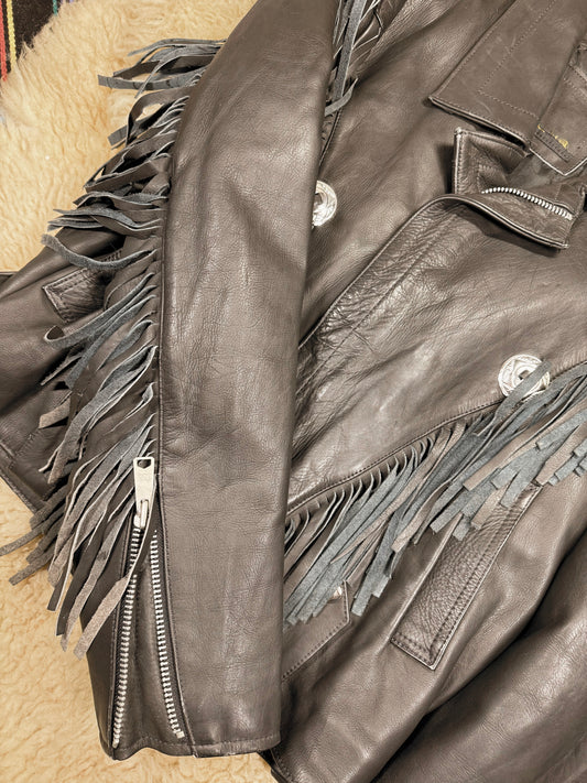 Open Road Leather Fringe Jacket