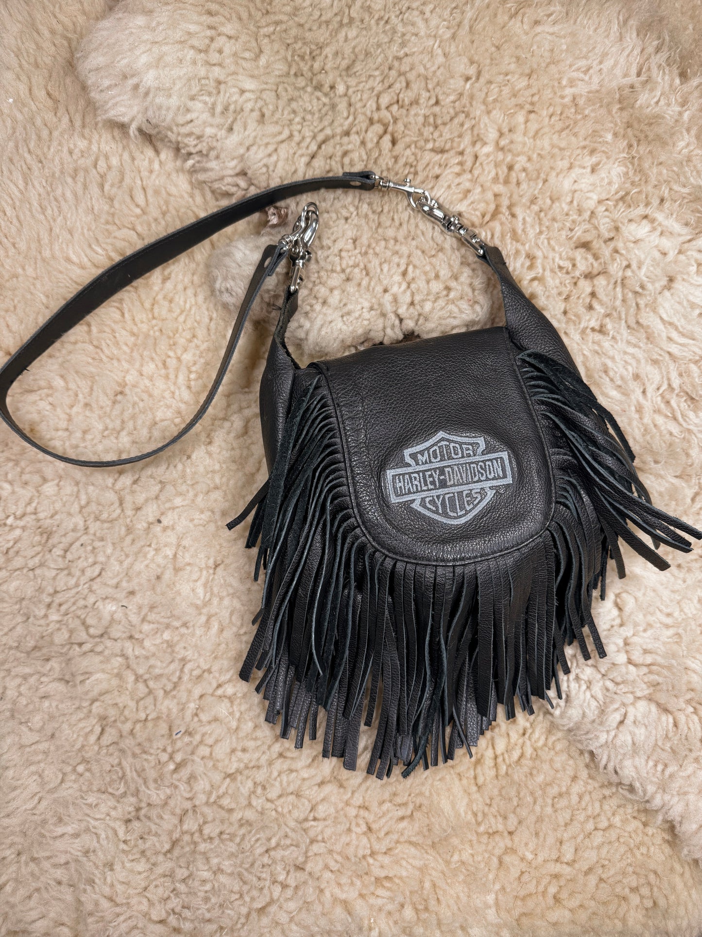 Silver Stitch Harley Fringe Mini Bag