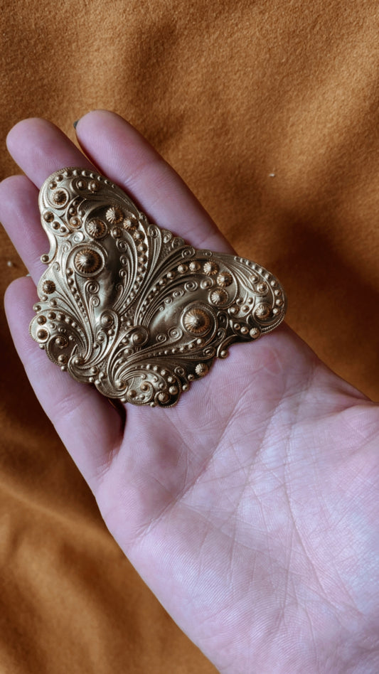 Brass butterfly Bolo Tie